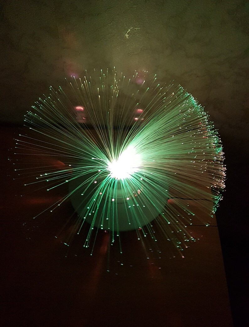 UFO Fiber Optic Lamp Mood Lamp Fiber Optic Light Vintage Etsy