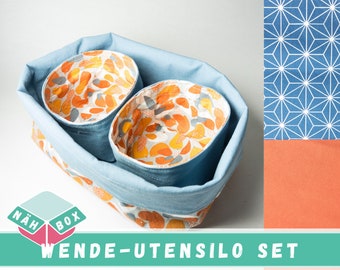 Sewing utensil with sewing package for beginners // Sewing Easter baskets // Bread basket with 2 small baskets