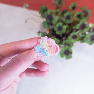 Iron-on patch rainbow cloud, iron-on patch, patches, iron-on image, iron-on application, iron-on patch