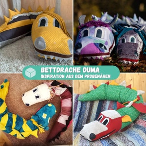 Sewing pattern bed snake yourself, sewing baby nest, birthday gift child 2 years Duma the bed dragon image 6