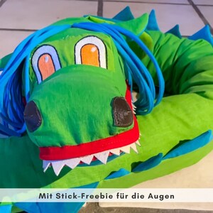 Sewing pattern bed snake yourself, sewing baby nest, birthday gift child 2 years Duma the bed dragon image 3