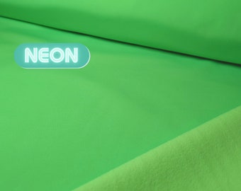 Softshell fabric NEON Green // water-repellent fabric softshell sold by the meter // Perfect for sewing bags!