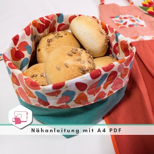 Sewing pattern Utensilo // Sew reversible Utensilo yourself in 3 sizes // Utensilo sewing instructions with pattern bread basket
