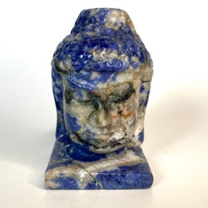 Sodalite Buddha Head - Crystal Buddha Siddartha