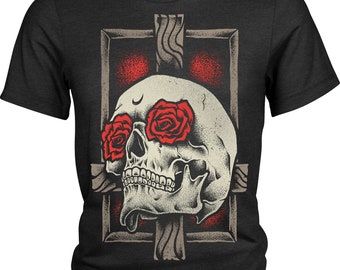 Skull Cross Mens Womens T-Shirt