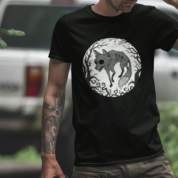 Zombie Fox Mens Unisex T-Shirt