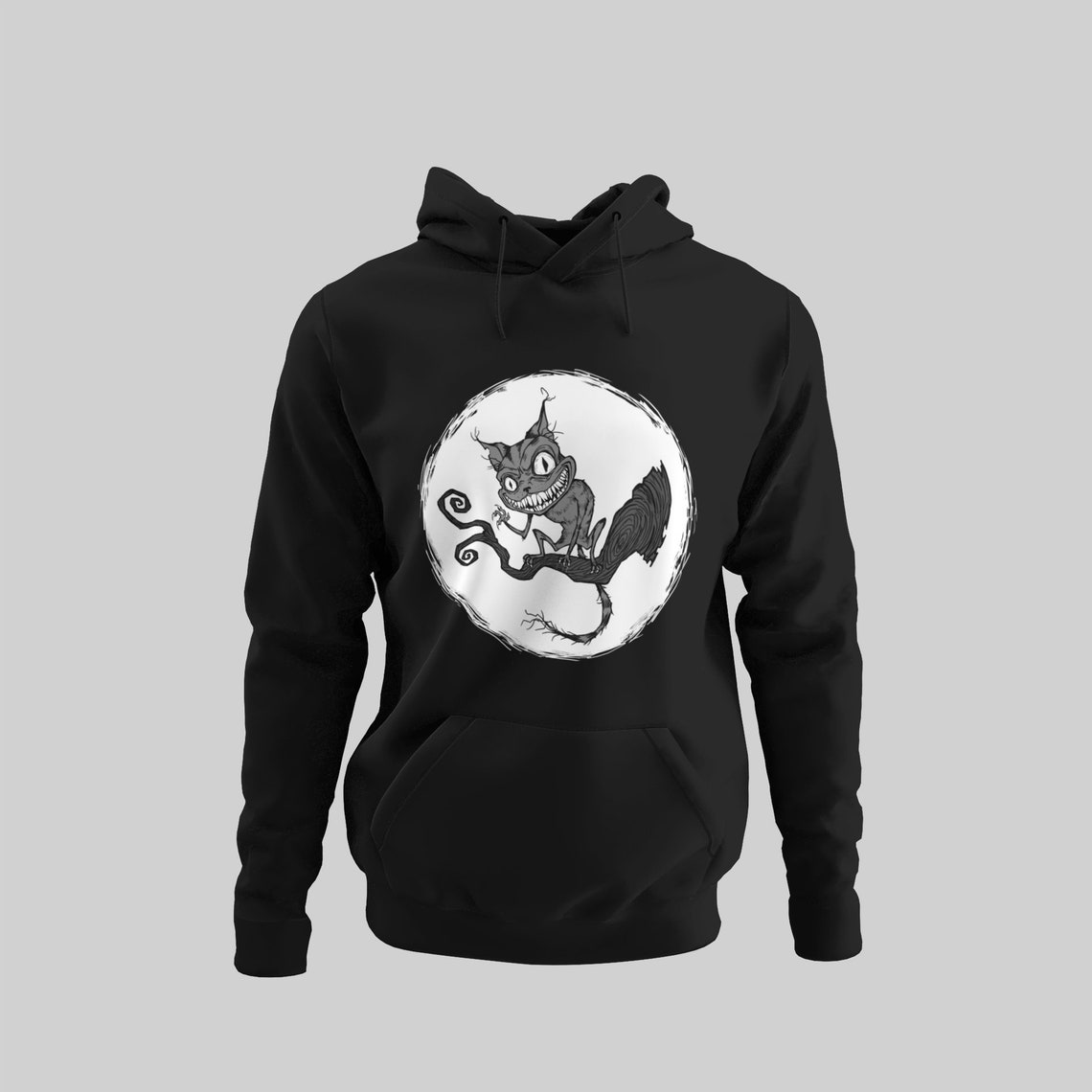 Creepy Cheshire Cat Mens Womens Unisex Hoodie Etsy
