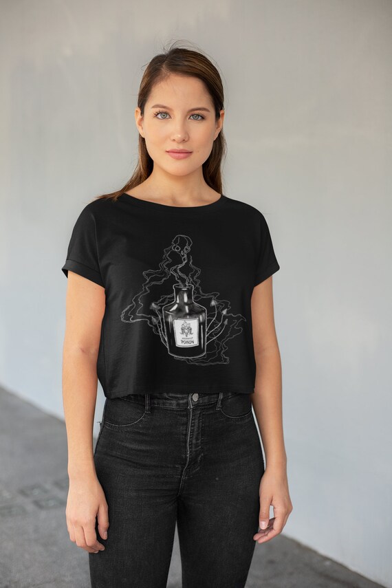 Poison Bottle Oversized Cropped T-shirt 