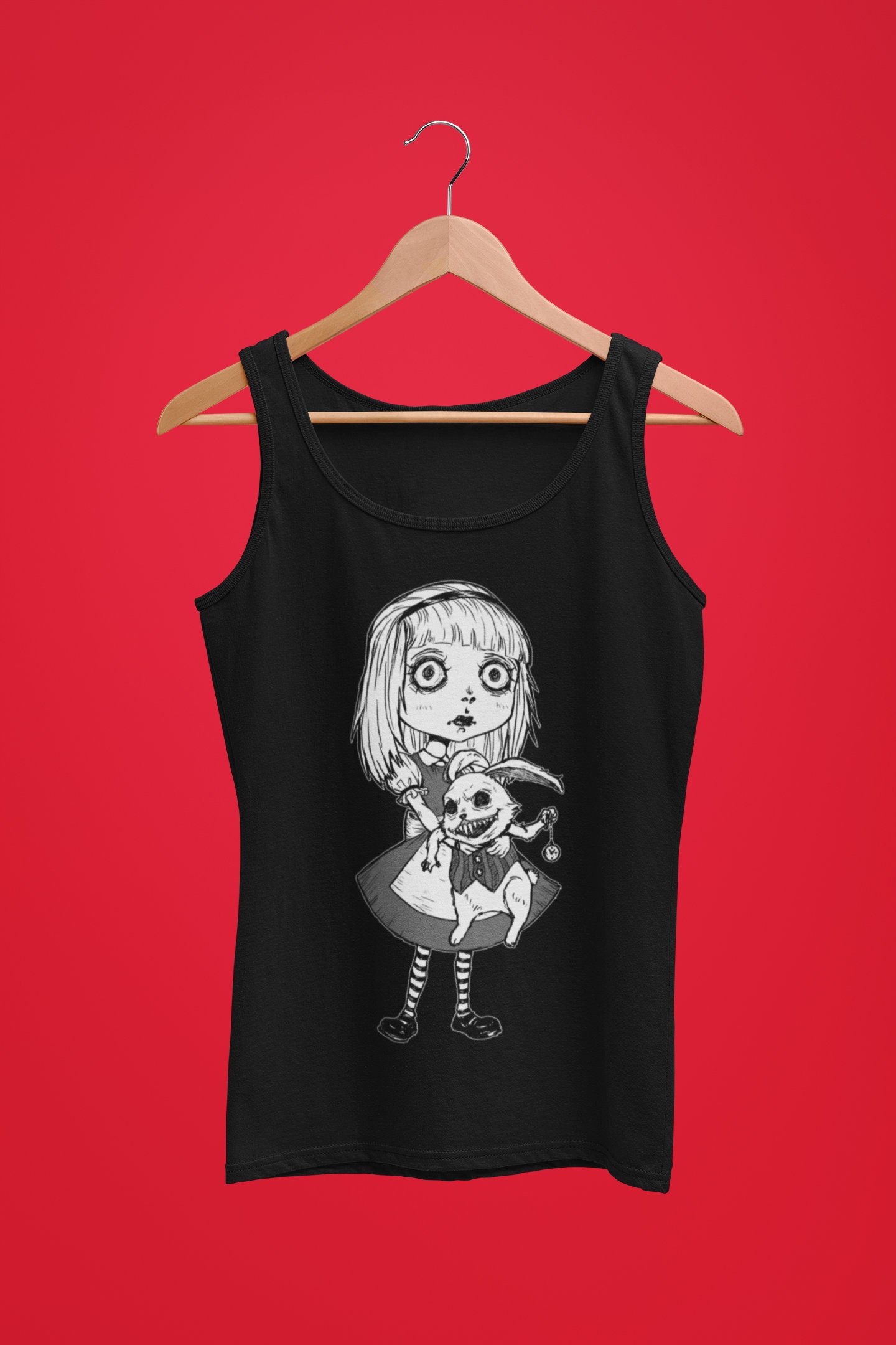 Creepy Alice in Wonderland Ladies Tank Vest Top - Etsy UK