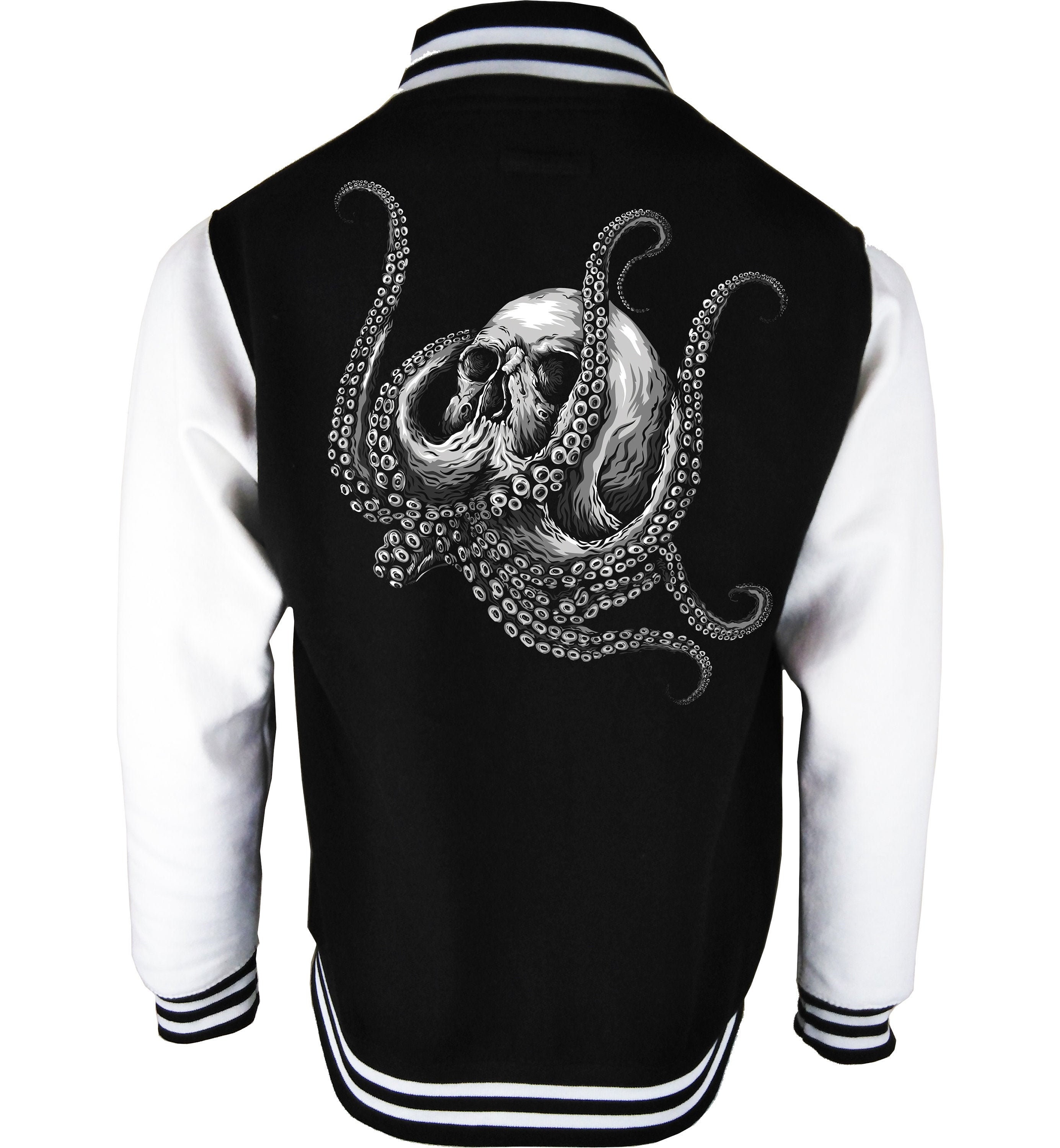 Cthulhu Skull Unisex Varsity Jacket Octopus Horror Gothic Squid