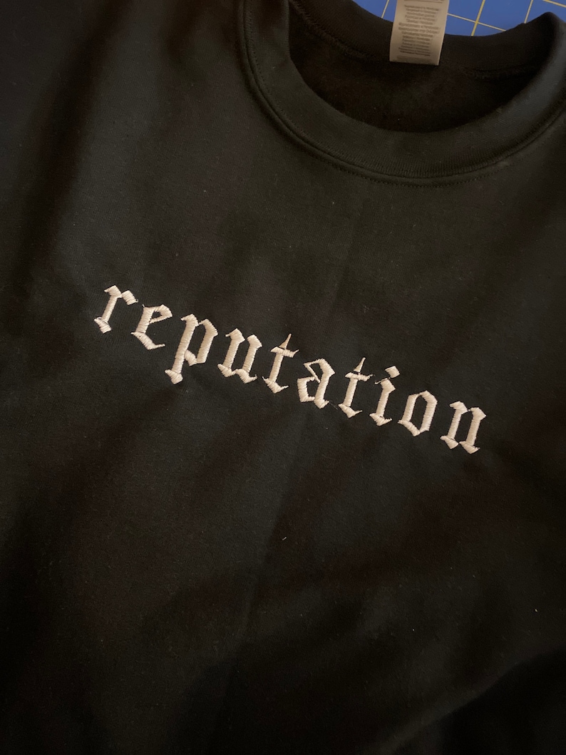 Reputation Embroidered Crewneck Sweatshirt Unisex Straight - Etsy