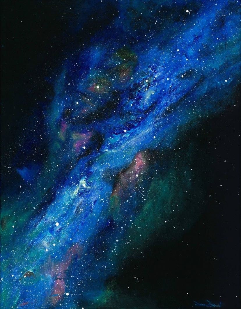 Nebula Art Print | Galaxy Painting, Outer Space Decor (digital Download ...
