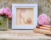 JIMMY CHOO - Mixed Media on Bockingford cream tinted watercolour paper, 8x8