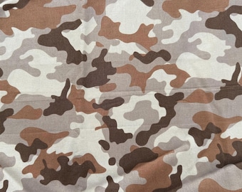 Desert Storm Camo Camouflage Print 100% Cotton Fabric - Remnant or By the Yard * * * Last of this Fabric