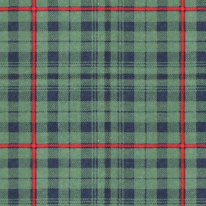 Blackwatch Green & Navy Blue Plaid 100% Cotton Flannel Fabric (Fabric By the yard)