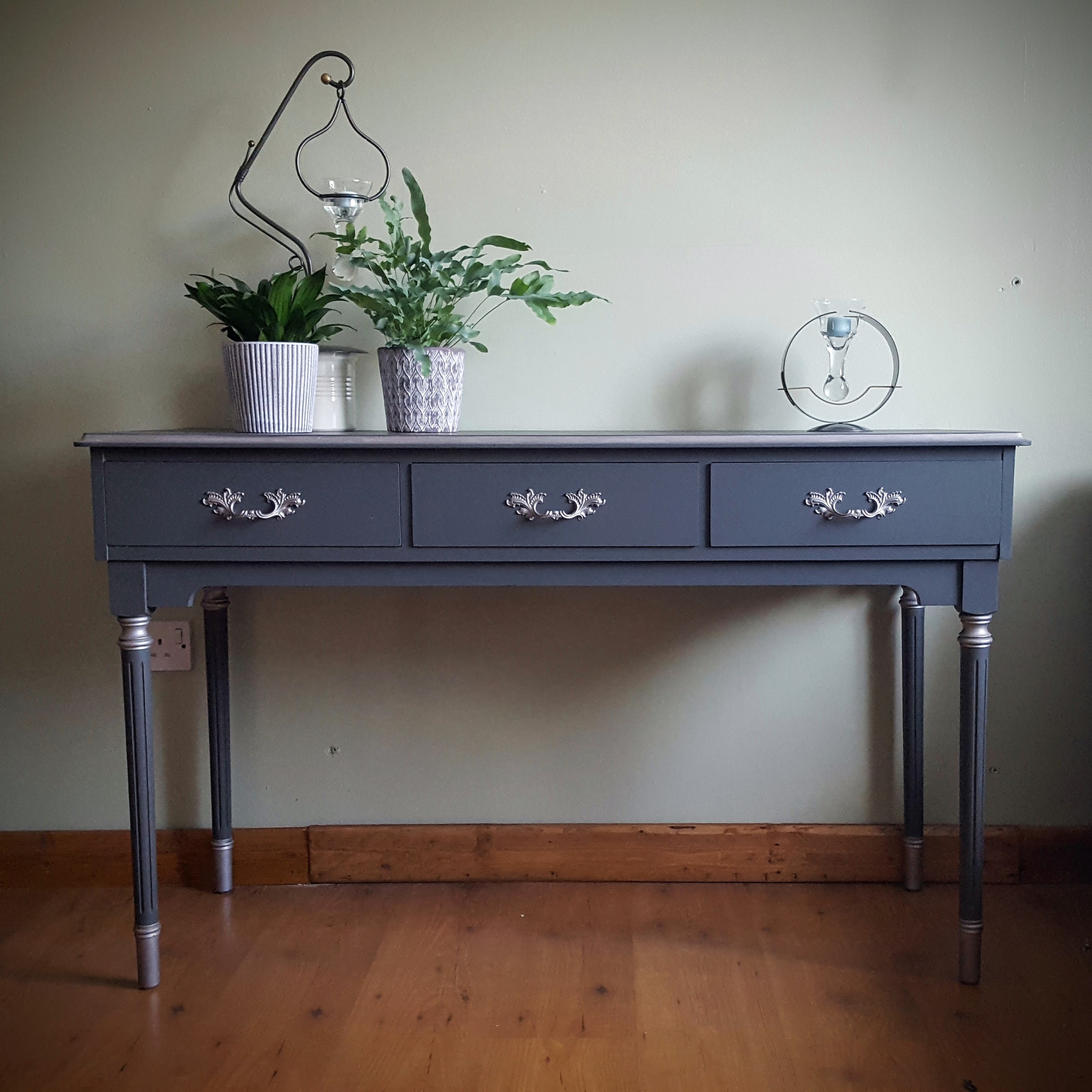 SOLD Upcycled Console table/repainted dressing table/ Etsy