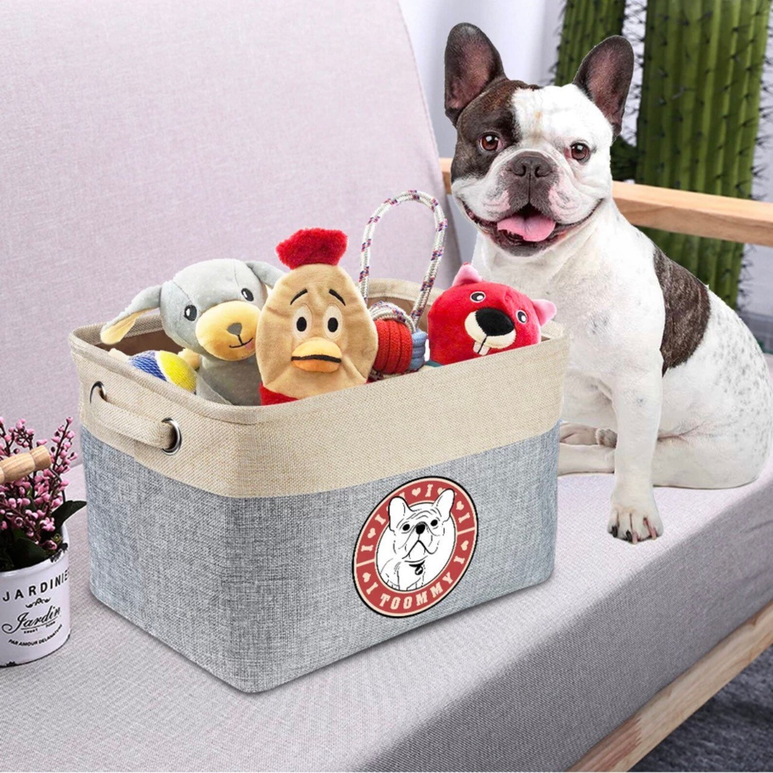 Storage Dog Toy Dog Basket Dog Box Animalbedard Personalized Etsy