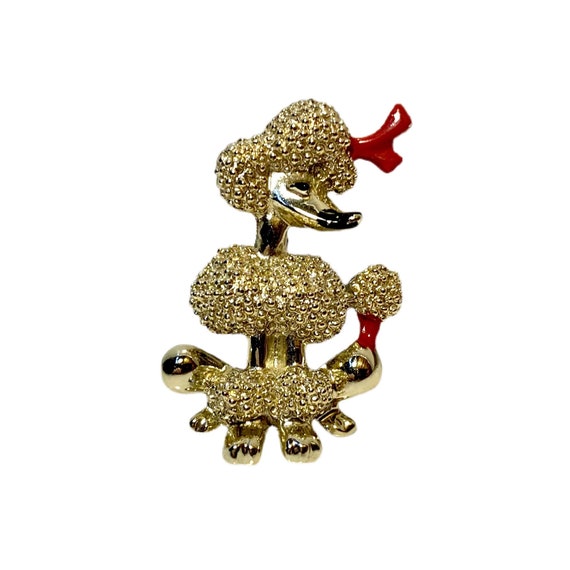 Vintage Poodle Brooch Pin 1950’s