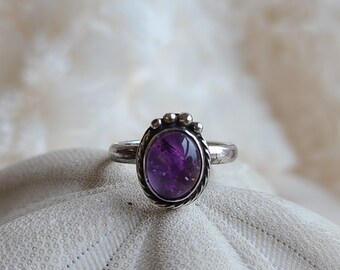 Amethyst ring size 5.5US Sterling silver