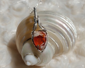 Mexican Opal pendant wrapped in Sterling silver