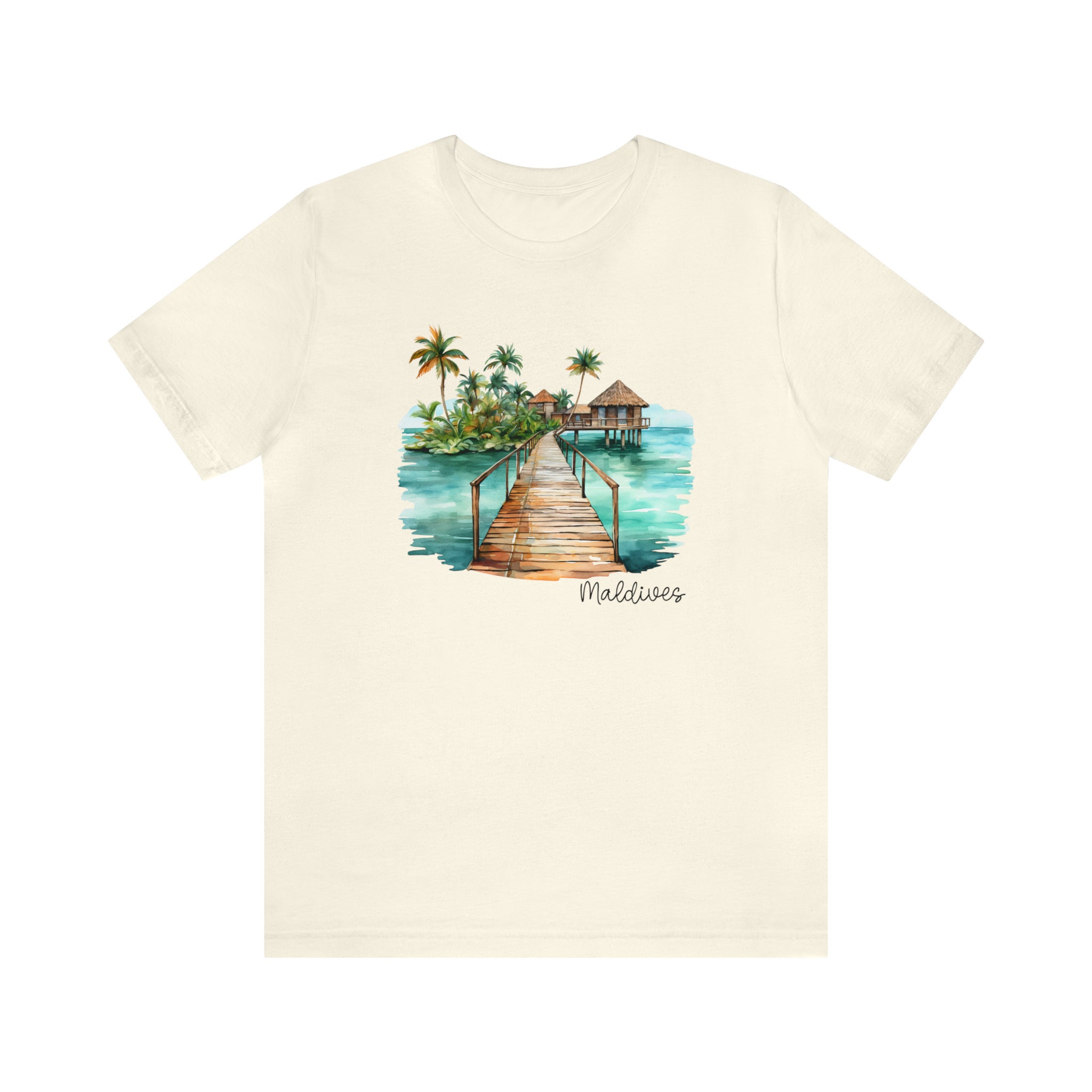 Shaped Knit Tee in Blue Maldives
