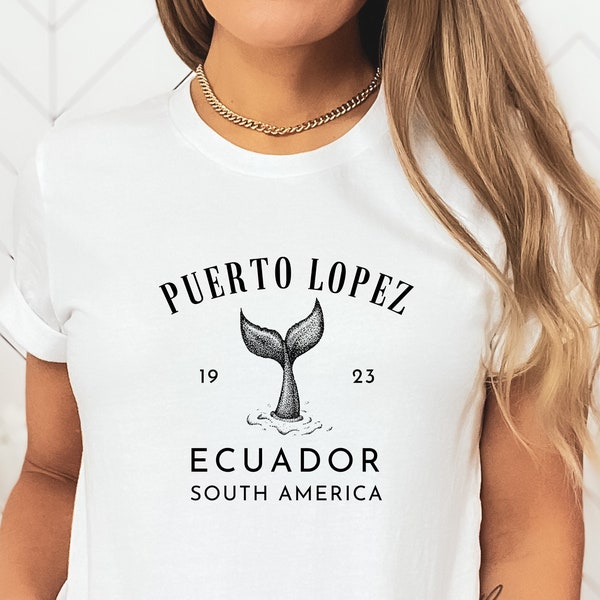 Puerto Lopez Ecuador Whale Tail Short Sleeve Tee