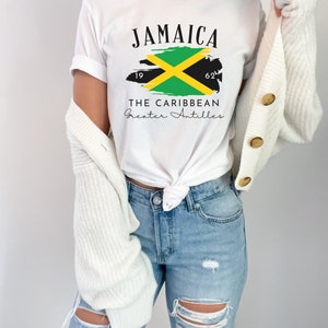 Jamaica Flag Tshirt, Caribbean shirt, turtle shirt