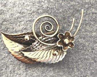 Vintage Swedish Silver Floral Brooch: Per Ericsson Mid-Century Design