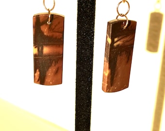Outback Jasper Earrings: Rose Gold Ear Wire, Australian Gemstones