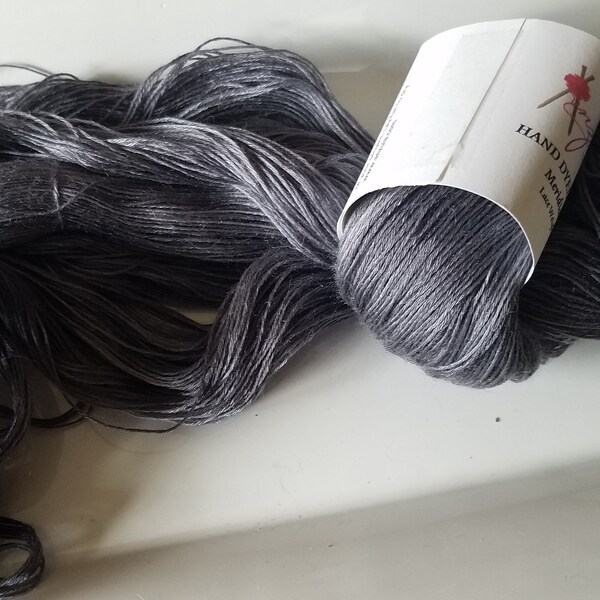 Anzula Meridian Lace Hand Dyed Charcoal  Lot # 81418