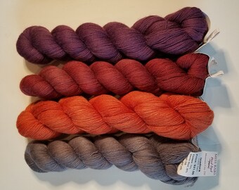 Miss Babs Hand Dyed Lace Weight Yarn Wool Silk discontinued