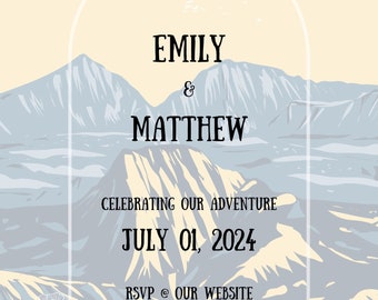 Mountain Adventure Wedding or Standard Invite Template