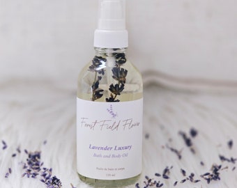 Luxury lavender bath and body oil. (Vegan) 1 bottle.