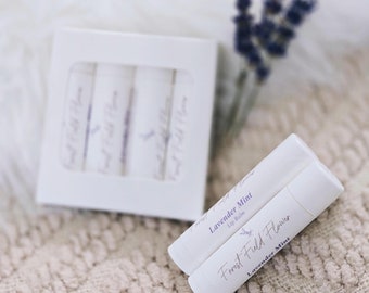 Lavender Peppermint Lip Balm  4 pack.