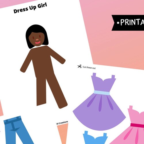 Dress up Boy Worksheet Dress up Game Educational Preschool Etsy