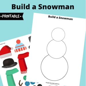 Build a Snowman Worksheet, Dress up Game, Winter Activity, Educational ...