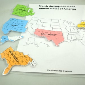 Vereinigte Staaten von Amerika Bündel, USA Karte, Geographie, Staaten, Vögel, Blumen, Flaggen, bildungsdruckbare Aktivität, Hausschule, beschäftigtes Buch