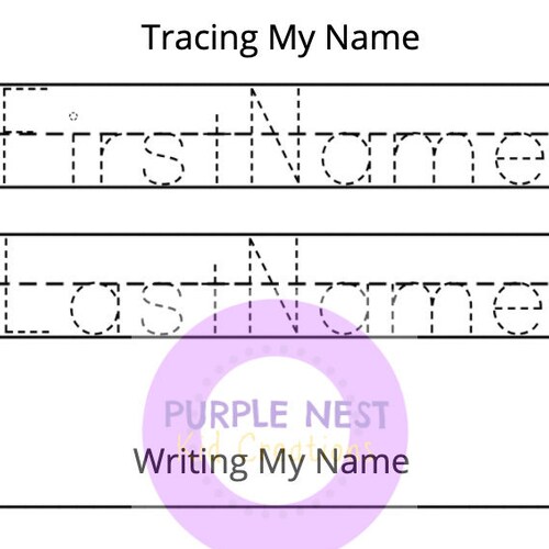 Tracing and Writing My Name Worksheet Letters Educational Etsy Tracing and Writing My Name Worksheet Letters Educational Etsy
