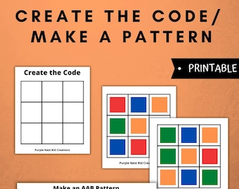 Coding Pattern Activity: Color Recognition Printable (Digital Download)