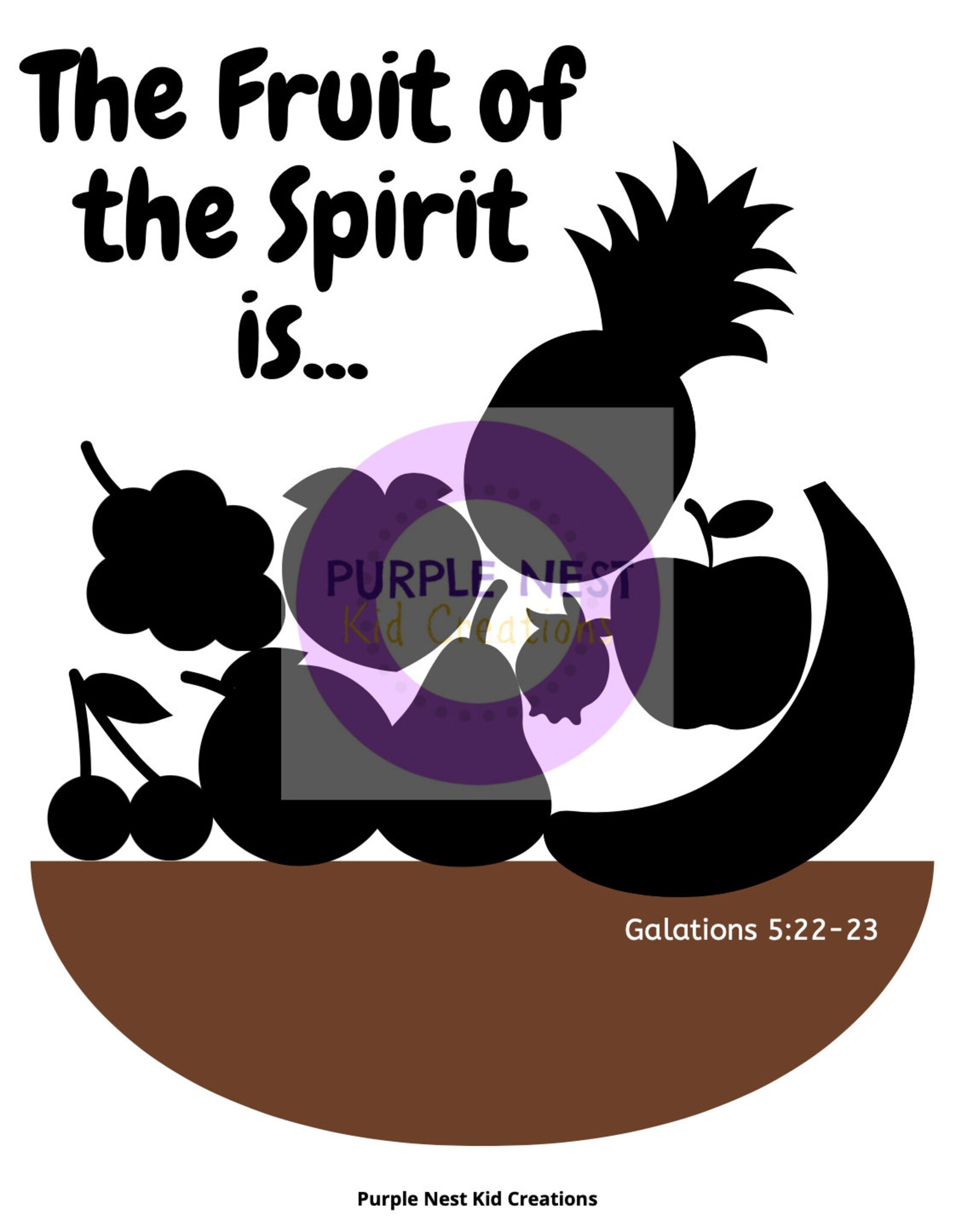Bible Verse Fruit of the Spirit Activity Match Writing Etsy