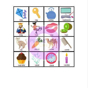 Consonant 'k' or 'c' Word Sort Digital | Etsy