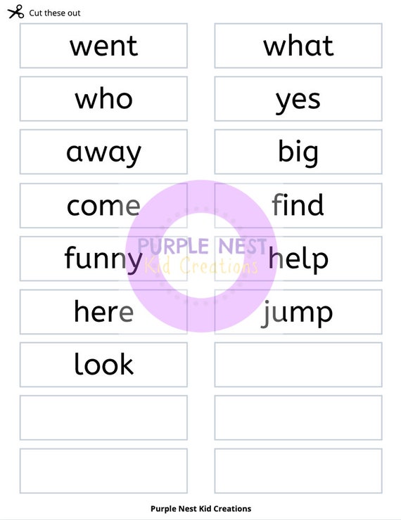sight word practice worksheet printable spelling game learn etsy singapore