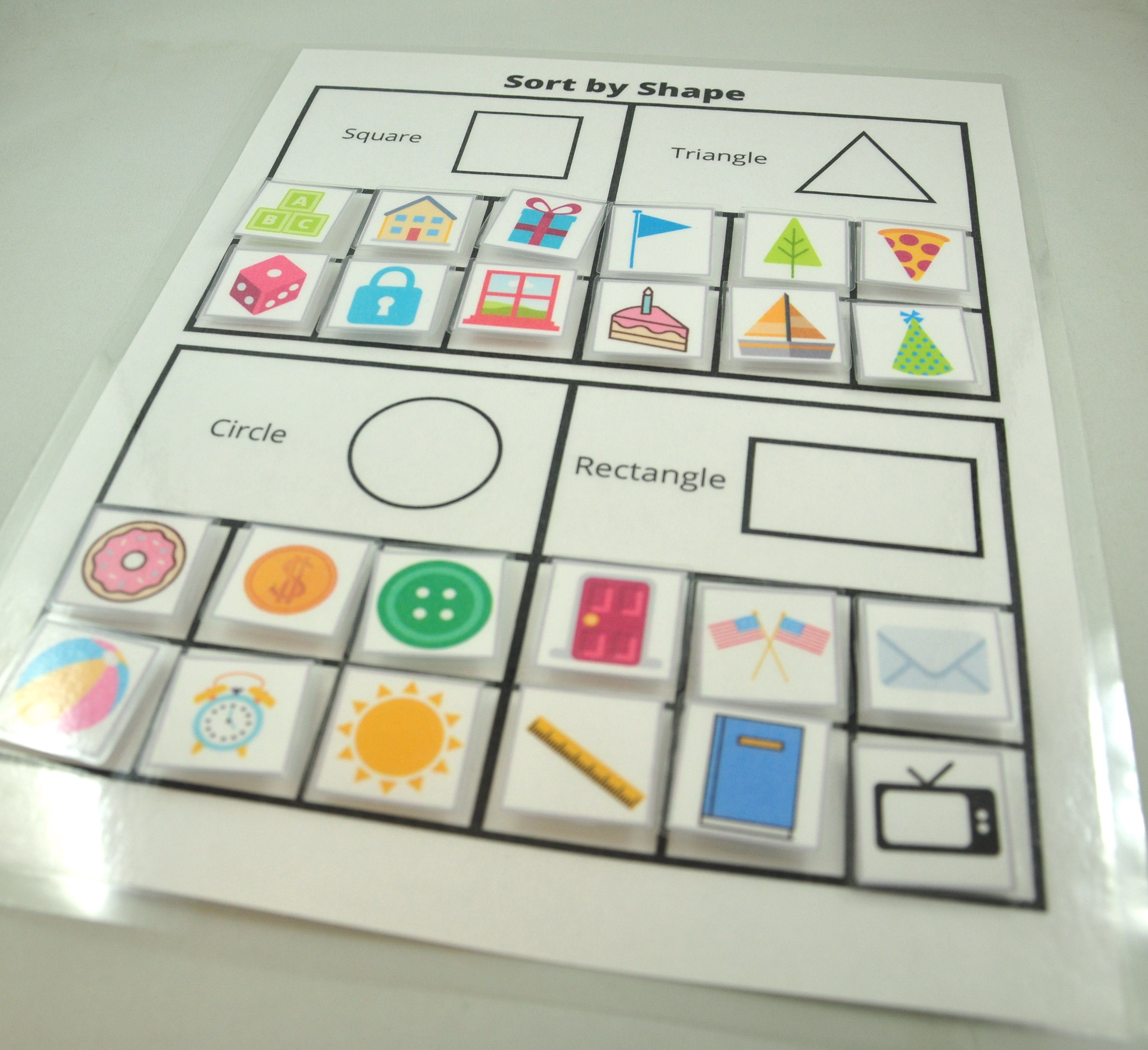 Shape Sorting Game: Preschool Printable Activity (PDF Download) - Etsy