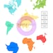 Continents &amp; Oceans of the World Mini Bundle, Matching Game, Animals ...