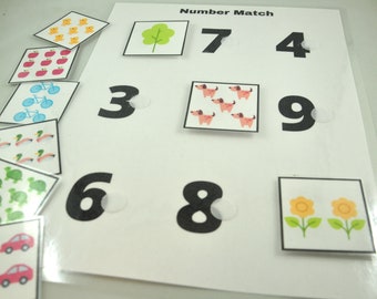 Cijfermatch: afdrukbare voorschoolse activiteit (pdf)