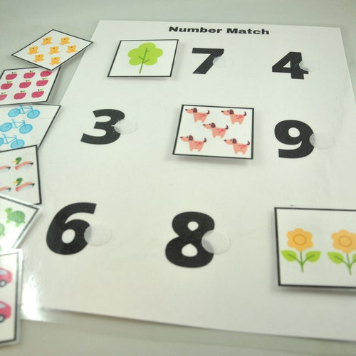 Number Match Worksheet Number Matching Game Educational - Etsy