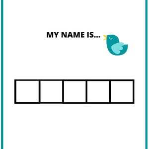 Personalized Name Worksheet for Boy, Digital Education Printable, Preschool Busy Binder, Busy Book, Learning Binder, Activity Sheet
