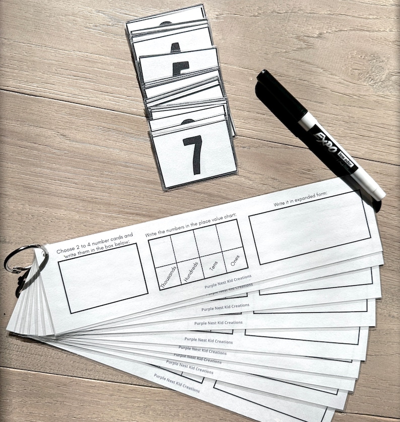 Place Value Task Cards: Grade One Math Printable (PDF) - Etsy