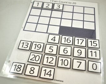 Werkblad Tellen tot 20: afdrukbare voorschoolse activiteit (digitale download)