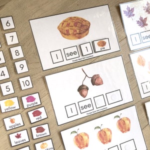 Autumn Sentence Builder Activity, Fall Literacy Activity, Autumn, Literacy Center Activity, Educational Printable Activity, Homeschool